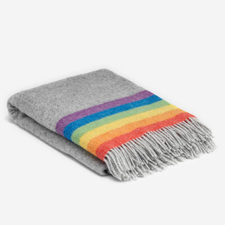 Wool blanket Rainbow Stripe