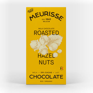 Milk Chocolate with Roasted Hazelnuts 39% Organic Chocolate