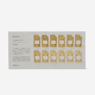 Brass Number Clips