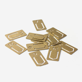 Brass Number Clips