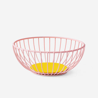 Iris Wire Basket Small Pink Yellow