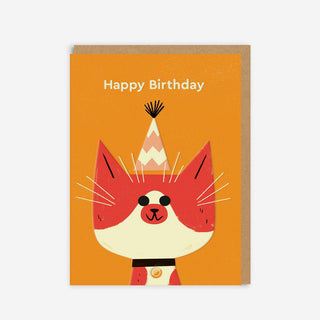 Birthday Cat Grußkarte