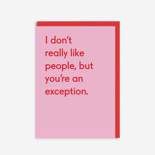 I don't really like people greeting card