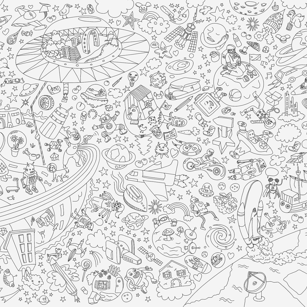 Omy | Giant Coloring Poster - Cosmos