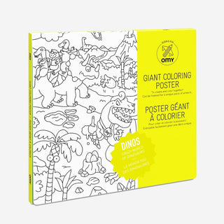 Giant poster for coloring dinosaurs