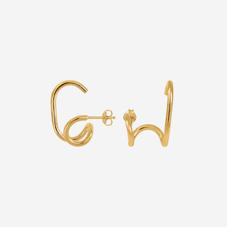 Gloria Earrings Gold Plated Silver