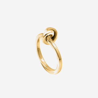 Wire Knot Ring Gold Plated Silver