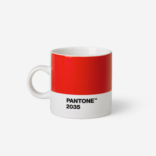 Pantone™ Red 2035 Espresso-Tasse aus Porzellan