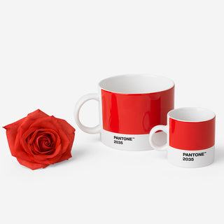 Pantone™ Red 2035 Espresso-Tasse aus Porzellan