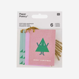 Geschenkanhänger Kärtchen Merry Christmas Pastell – Set