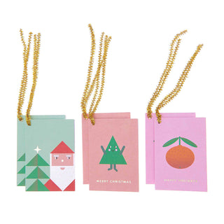 Geschenkanhänger Kärtchen Merry Christmas Pastell – Set
