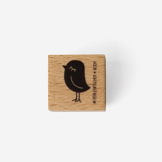 Bird lady small stamp
