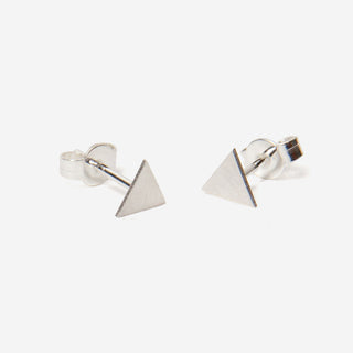 Triangle Stud Earrings Silver 925