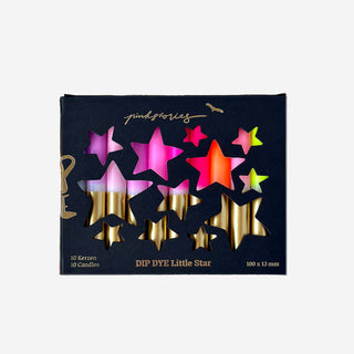 Dip Dye Little Stars Prisma - 10 Kerzen