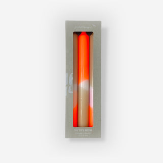 Dip Dye Neon Papaya Sand – Set mit 3 Kerzen