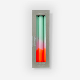 Dip Dye Neon Spring Sorbet – Set mit 3 Kerzen
