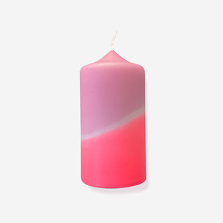 Dip Dye Neon Dirty Love Pillar Candle