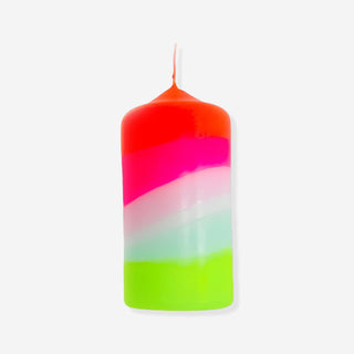 Dip Dye Neon Lollipop Lighthouse – Stumpenkerze
