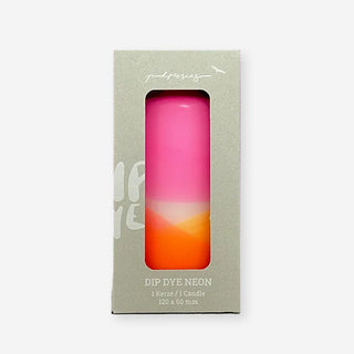 Dip Dye Neon Relaxing Retreat – Pillar Candle