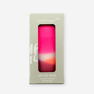 Dip Dye Neon April Shower – Pillar Candle