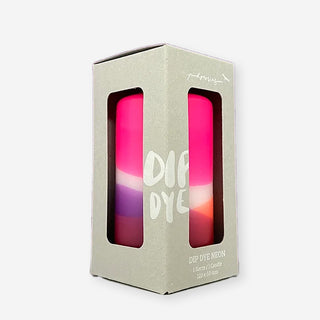 Dip Dye Neon April Shower – Pillar Candle