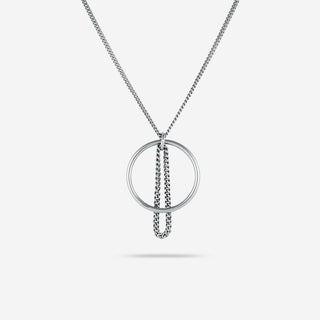 Connect necklace - silver 925 white rhodium plated