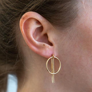Connect earrings - silver 925 gold plated