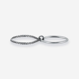 Connect Ring - Silber 925 weiss rhodiniert