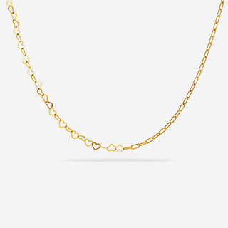 Just Hearts Necklace - Silver 925 gold plated