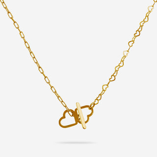 Just Hearts Necklace Extended - Silver 925 gold plated