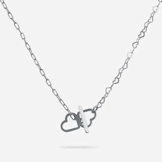 Just Hearts Necklace Extended - Silver 925 white rhodium plated