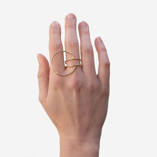 Lunar Ring Extended - Silver 925 gold plated