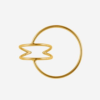 Lunar Ring Extended - Silver 925 gold plated