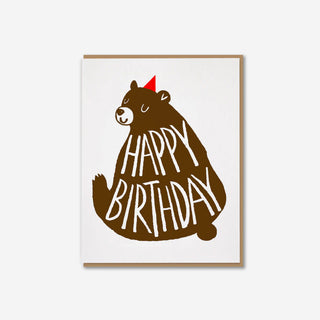 Happy Birthday Bear Grußkarte
