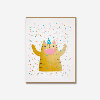 Confetti Cat Grußkarte