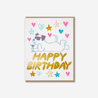 Happy Birthday Cool Dog Grußkarte