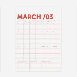 A3 Calendar 2027
