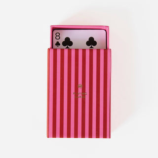 Fabrique Playing Cards Stripes – Red Pink