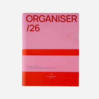 Spiral Organiser 2026 - Pink Red