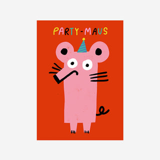 Party-Maus Postkarte