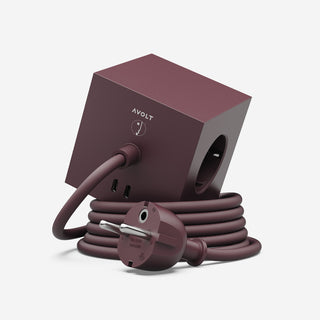 Square 1 Steckdose AVOLT × Bauhaus Mulberry Red