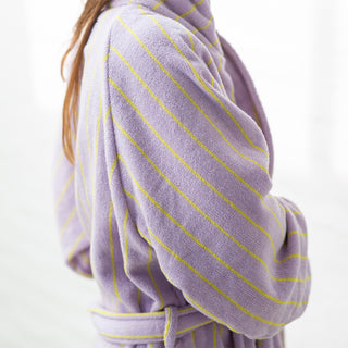 Naram Bath Robe Lilac & Neon Yellow