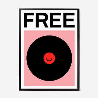 Free 003 Pink Black Kunstdruck