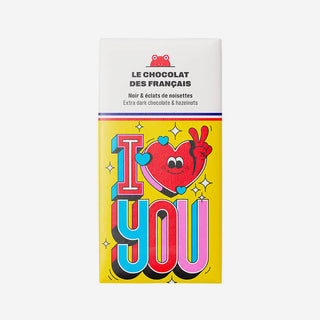 I Love You 71% Dark Bio-Schokolade mit Haselnüssen