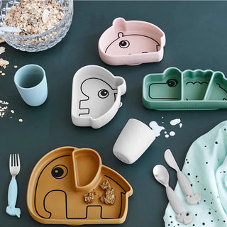 Stick&Stay Teller Croco Grün