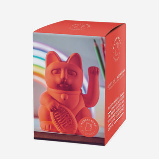 Lucky Cat Neon Orange