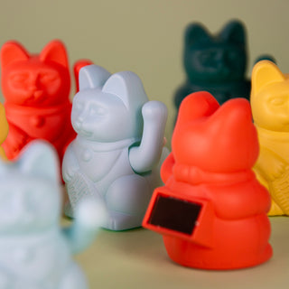 Lucky Cat Solar Neon Orange