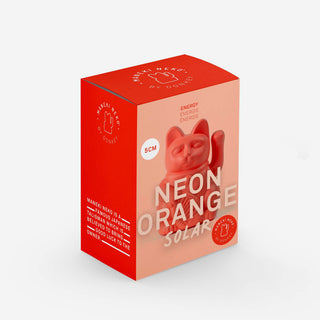 Lucky Cat Solar Neon Orange