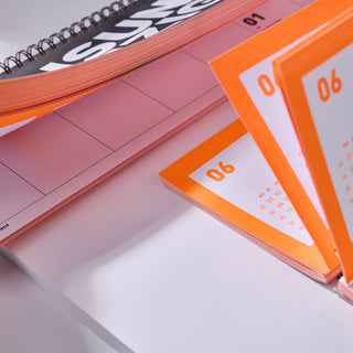 Tischkalender 2026 Neon-Orange