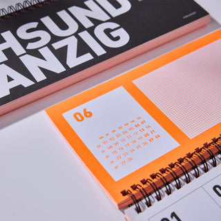 Tischkalender 2026 Neon-Orange